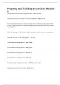Property and Building Inspection Module II