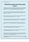 API 653 Recertification Quiz With Complete Solution&period;