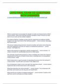 LATG FINAL EXAM CD QUESTIONS WITH ANSWERS