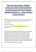 CMIT 382 FINAL EXAM &vert; NEWEST  ACTUAL ACCURATE EXAM COMPLETE  QUESTIONS AND DETAILED VERIFIED  ANSWERS GRADED A&plus; &vert; 100&percnt; VERIFIED  &vert; 2024 UPDATE&excl;&excl;&excl;
