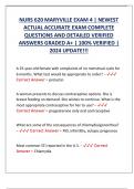NURS 620 MARYVILLE EXAM 4 &vert; NEWEST  ACTUAL ACCURATE EXAM COMPLETE  QUESTIONS AND DETAILED VERIFIED  ANSWERS GRADED A&plus; &vert; 100&percnt; VERIFIED &vert;  2024 UPDATE&excl;&excl;&excl;