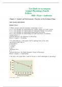 Animal Physiology 4th edition Test Bank by Hills&comma; Wyse&comma; Anderson &lpar;All chapters Complete&comma; Question and Answers&rpar;