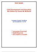 Test Bank for Child Development and Education&comma; 8th Edition by McDevitt - 2025 Published &lpar;All Chapters included&rpar;