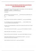NJ TAX COLLECTOR EXAM REVIEW QUESTIONS AND ANSWERS 2024-2025