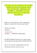 NYS EMT STATE WRITTEN EXAM 2024 COMPLETE 400 QUESTIONS WITH 100&percnt; DETAILED VERIFIED AND  CORRECT ANSWERS ACTUAL  BRAND-NEW EXAM ALREADY GRADED A&plus;