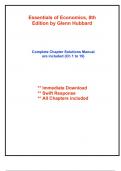 Solutions for Essentials of Economics&comma; 8th Edition by Hubbard - 2025 Published &lpar;All Chapters Included&rpar;