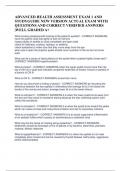 ADVANCED HEALTH ASSESSMENT EXAM 1&comma;EXAM 2&comma;EXAM 3 AND FINAL EXAM  BUNDLES LATEST ACTUAL EXAMS WITH ALL COMPLETE QUESTIONS AND CORRECT VERIFIED ANSWERS &vert;WELL GRADED A&plus;