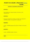  PCEUT 531 EXAM 1 PRACTICE EXAM QUESTIONS AND ANSWERS 2024