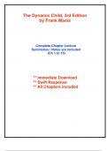 Lecture Summaries &sol; Notes for The Dynamic Child&comma; 3rd Edition by Manis - 2025 Published &lpar;All Chapters included&rpar;