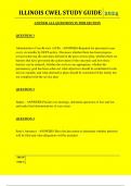 ILLINOIS CWEL STUDY GUIDE QUESTIONS AND ANSWERS 2024