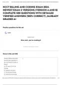 NCCT BILLING AND CODING EXAM 2024 NEWEST EXAM 2 VERSIONS &lpar;VERSION A AND B&rpar; COMPLETE 500 QUESTIONS WITH DETAILED VERIFIED ANSWERS &lpar;100&percnt; CORRECT&rpar; &sol;ALREADY GRADED A&plus;