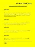 MS MPJE EXAM QUESTIONS AND ANSWERS 2024