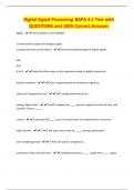 Digital Signal Processing - BAPA 3&period;1 Test with QUESTIONS and 100&percnt; Correct Answers
