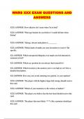 WNRS XXX EXAM QUESTIONS AND ANSWERS