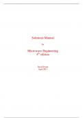 Microwave Engineering Solutions Manual &ndash; 4th Edition by David M&period; Pozar &vert; Complete All Chapters &vert; Verified A&plus; Solutions &vert; Full Pack PDF &vert; Instant Download 2025&sol;2026