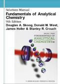 Solutions Manual for Fundamentals of analytical Chemistry 9th edition By Douglas A&comma;Donald M&comma;James Holler & Stanley R