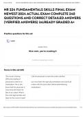 NR 224 FUNDAMENTALS SKILLS FINAL EXAM NEWEST 2024 ACTUAL EXAM COMPLETE 240 QUESTIONS AND CORRECT DETAILED ANSWERS &lpar;VERIFIED ANSWERS&rpar; &vert;ALREADY GRADED A&plus;