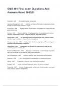 GMS 401 Final exam Questions And Answers Rated 100&percnt;&excl;&excl;&excl;