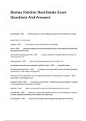 Barney Fletcher Real Estate Exam Questions And Answers