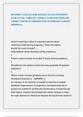 MATERNITY EVOLVE EXAM 2024&sol;2025 &sol;EVOLVE MATERNITY  EXAM ACTUAL COMPLETE 300REAL EXAM QUESTIONS AND  CORRECT DETAILED ANSWERS WITH RATIONALES &sol;ALREADY  GRADED A&plus;&period;