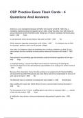 CSP Practice Exam Flash Cards - 4 Questions And Answers