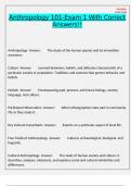 Anthropology 101-Exam 1 With Correct Answers&excl;&excl;