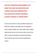 HESI RN LEADERSHIP &sol;MANAGEMENT EXIT  EXAM TEST BANK 300 QUESTIONS AND  CORRECT DETAILED ANSWERS WITH  EXPLANATIONS &lpar;VERIFIED ANSWERS&rpar;  &vert;ALREADY GRADED A&plus;&sol; BRAND NEW&excl;&excl;&excl;