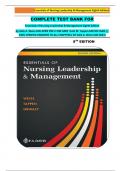 COMPLETE TEST BANK FOR Essentials of Nursing Leadership & Management Eighth Edition by Sally A&period; Weiss EdD APRN FNP-C CNE ANEF  Ruth M&period; Tappen EdD RN FAAN &vert;&vert; 100&percnt; VERIFIED ANSWERS TO ALL CHAPTERS&period;&lpar; BY Sally A&period; Weiss EdD 2023&rpar;