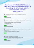 Final Exam&colon; NSG 3032&sol; NSG3032 &lpar;Latest 2024&sol; 2025 Update&rpar; Pharmacotherapeutics II Exam Prep&vert; Qs & As&vert; Grade A&vert; 100&percnt; Correct &lpar;Verified Answers&rpar; &ndash; South University