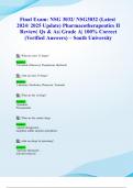 Final Exam&colon; NSG 3032&sol; NSG3032 &lpar;Latest 2024&sol; 2025 Update&rpar; Pharmacotherapeutics II Review&vert; Qs & As&vert; Grade A&vert; 100&percnt; Correct &lpar;Verified Answers&rpar; &ndash; South University
