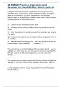  Pance Review Questions and Answers A&plus; Guide 2024 Latest update