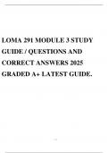 LOMA 291 MODULE 3 STUDY GUIDE &sol; QUESTIONS AND CORRECT ANSWERS 2025 GRADED A&plus; LATEST GUIDE&period;