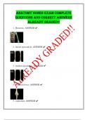 ANATOMY BONES EXAM COMPLETE  QUESTIONS AND CORRECT ANSWERS  ALREADY GRADED&excl;&excl; 