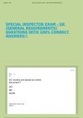 SPECIAL INSPECTOR EXAM - GR &lpar;GENERAL REQUIREMENTS&rpar; QUESTIONS WITH 100&percnt; CORRECT ANSWERS&excl;&excl; 