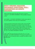 WEST VIRGINIA ADJUSTER INSURANCE QUESTIONS 2025 &vert;GUARANTEED ACCURATE ANSWERS