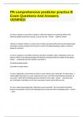 PN comprehensive predictor practice B Exam Questions and Correct Answers &lpar;100&percnt; COMPLETE ANSWERS&rpar; ALREADY GRADED A&plus; &vert; 100&percnt; satisfaction guarantee with complete solutions&comma; &lpar;Latest update&rpar;
