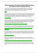 PN fundamentals Exam &lpar;New Update 2024&rpar; Questions and Correct Answers &lpar;100&percnt; COMPLETE ANSWERS&rpar; ALREADY GRADED A&plus; &vert; 100&percnt; satisfaction guarantee with complete solutions&comma; &lpar;Latest update&rpar;
