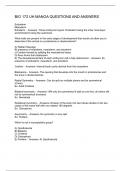 BIO 172 UH MANOA QUESTIONS AND ANSWERS