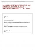 2024&sol;25 QUESTIONS FROM THE ICC BUILDING OFFICIAL'S TEST &lpar;ANSWERED&rpar; CORRECTLY TO PASS&excl;&excl;