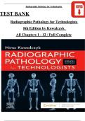Test Bank For Radiographic Pathology for Technologists&comma; 9th Edition by Nina Kowalczyk &vert; latest update&comma; 2025 &vert; complete guide A&plus;&period;