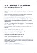AAMI CABT Study Guide 2025 Exam with Complete Solutions 