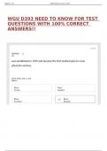 WGU D393 NEED TO KNOW FOR TEST QUESTIONS WITH 100&percnt; CORRECT ANSWERS&excl;&excl;