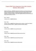 VIrginia DPOR Tattoo Regulations Exam With Complete Solutions 100&percnt; Verified