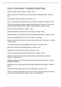 POUL 1010E EXAM 1 QUIZZES QUESTIONS