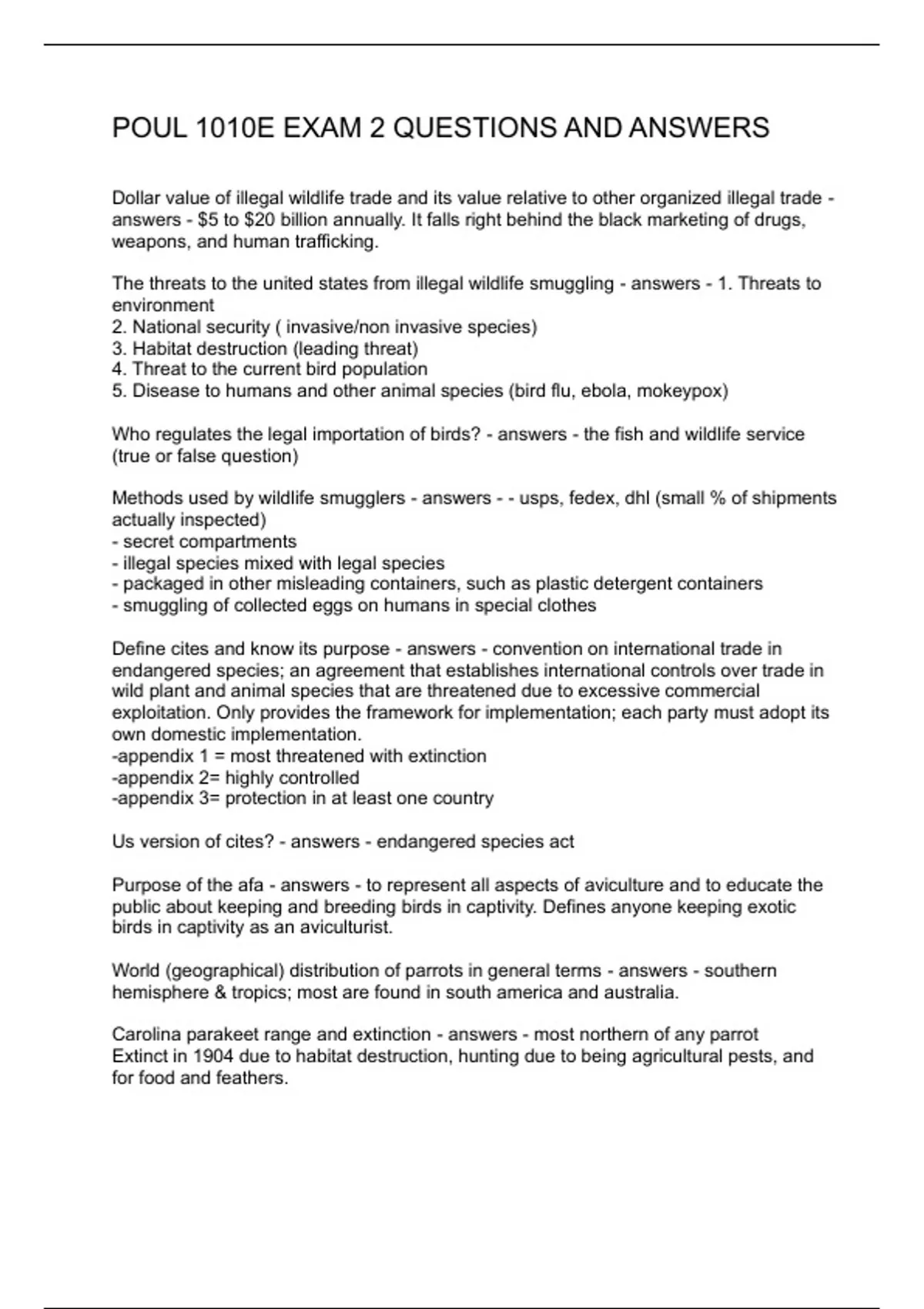 POUL 1010E EXAM 2 QUESTIONS AND ANSWERS - POUL 1010E - Stuvia US