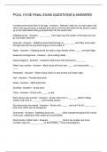 POUL 1010E FINAL EXAM QUESTIONS & ANSWERS