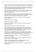 POUL 1010E FINAL EXAM QUESTIONS AND ANSWERS-