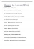 Obstetrics&colon; Key Concepts and Clinical Guidelines