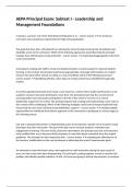 AEPA Principal Exam&colon; Subtest I - Leadership and Management Foundations