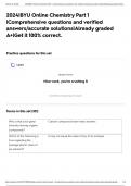 2024&vert;BYU Online Chemistry Part 1 &vert;Comprehensive questions and verified answers&sol;accurate solutions&vert;Already graded A&plus;&vert;Get it 100&percnt; correct&period;